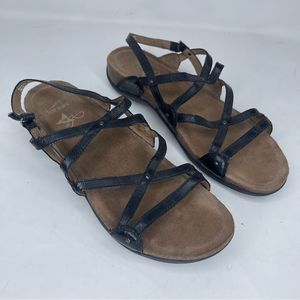 Dansko Sandals 41 Black Strappy Comfort Walking Jovie Spring